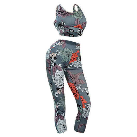Conjunto de Yoga Estampado de Secado Rápido - Image 8