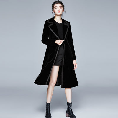 Abrigo Trench Largo Elegante para Mujer