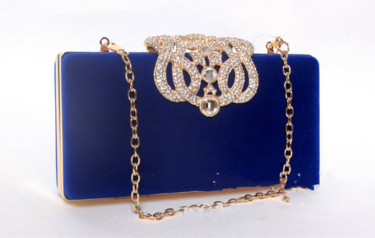 Bolso de Novia con Corona de Cristales y Gamuza - Image 4