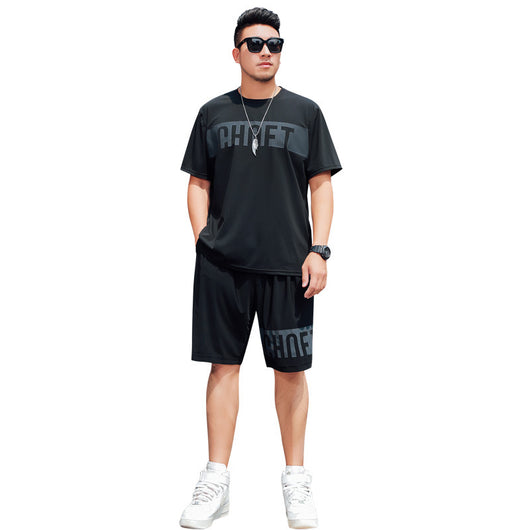 Traje Ice Silk para Hombre Talla Grande - Ropa Deportiva Fresca y Transpirable - Image 5