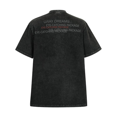 Playera Estampada con Letras Desgastadas para Hombre - Image 10
