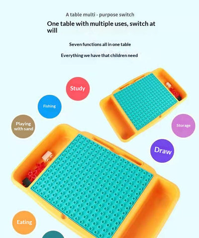 Mesa de Construcción con Bloques Gigantes para Niños - Image 9