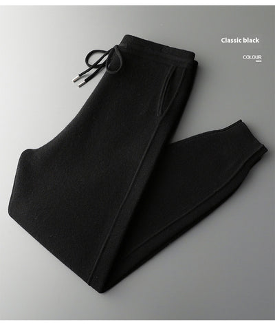 Pantalones Harem Casual de Lana Gruesa con Cintura Alta para Hombre - Image 20