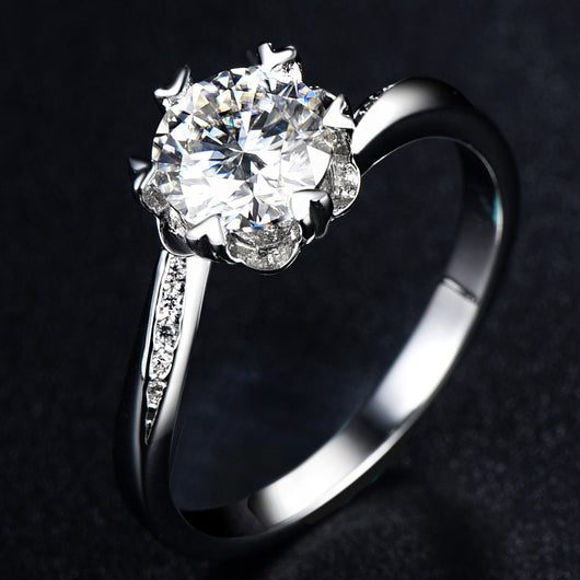 Anillo de Compromiso Copo de Nieve Moissanita - Image 6