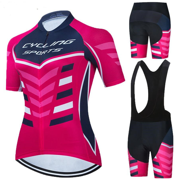 Jersey de Ciclismo Manga Corta con Tirantes - Traje de Ciclista Profesional