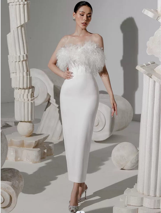 Vestido Envolvente Blanco con Escote Sensual y Detalles de Borlas - Image 6