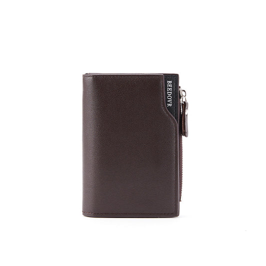 Billetera Corta Multifuncional para Hombre con Cierre
