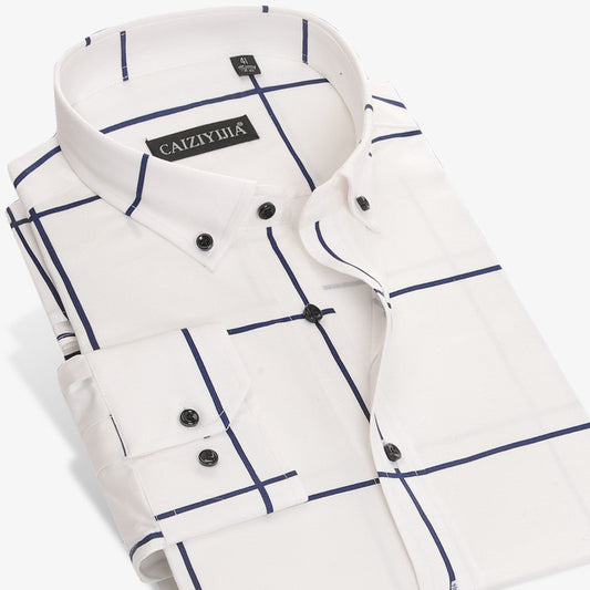 Camisa Casual de Manga Larga Cuadros Slim Fit Sin Planchado - Image 2