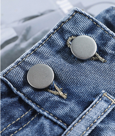 Jeans Rectos Cintura Alta Doble Botonadura para Mujer - Image 7