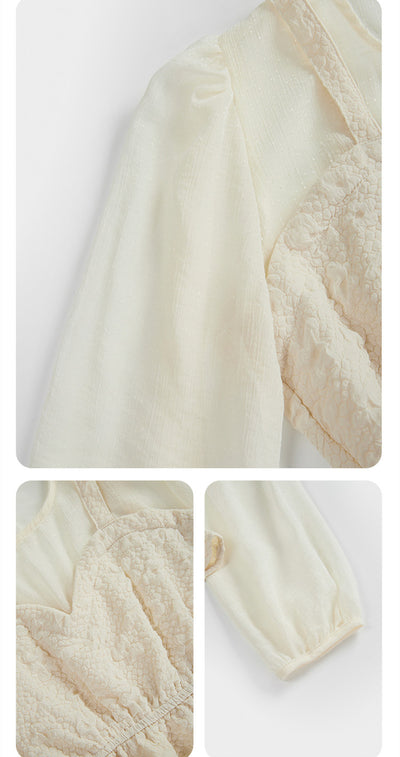 Blusa Elegante con Mangas Linterna y Efecto Dos Piezas - Image 13