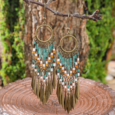 Aretes Bohemios Ovalados en Aleación de Metal Hanqi - Image 2