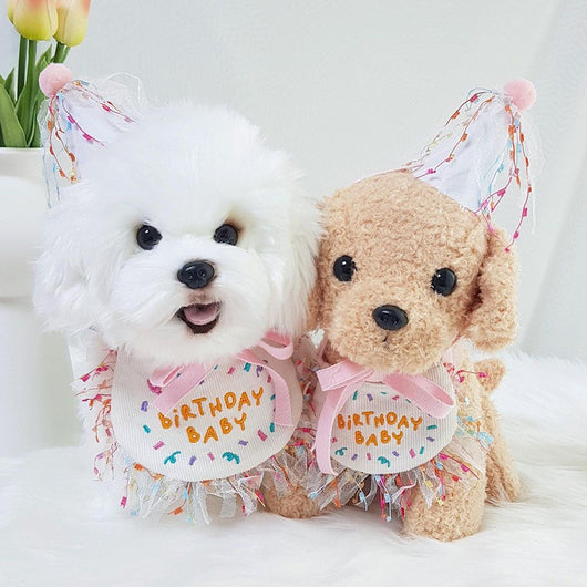 Bandana Fiesta para Perros - Pañuelo Triangular Cumpleaños Bichón