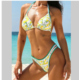 Traje de Baño Enterizo con Tirantes y Espalda Estampada para Mujer - Image 6