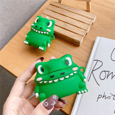 Funda Protectora para Audífonos Bluetooth con Diseño 3D de Dinosaurio en Silicona Suave - Image 5