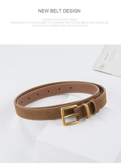Cinturón de Cuero Gamuza Retro para Mujer - Piel de Res Premium - Image 18