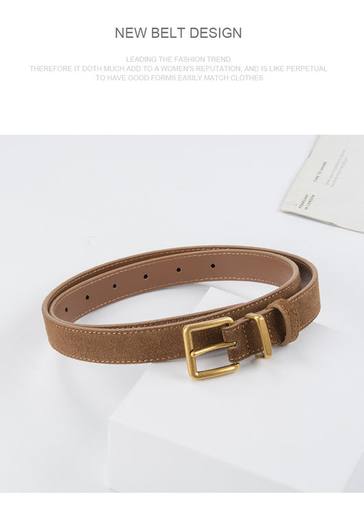 Cinturón de Cuero Gamuza Retro para Mujer - Piel de Res Premium - Image 18