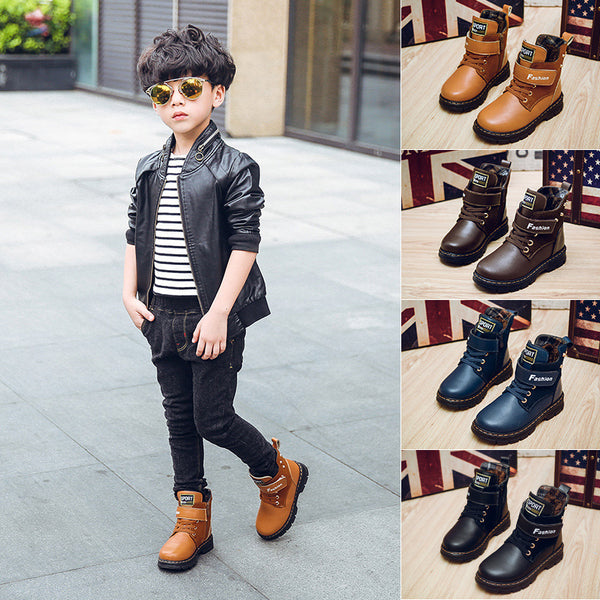Zapatos Cálidos para Niño en Algodón con Forro de Terciopelo