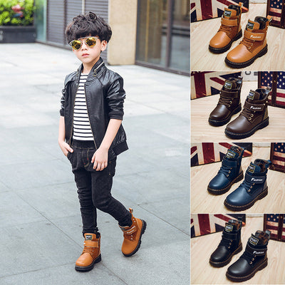 Zapatos Cálidos para Niño en Algodón con Forro de Terciopelo