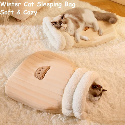 Saco Cálido para Gatos - Cama Cueva Acogedora de Felpa para Invierno - Image 6
