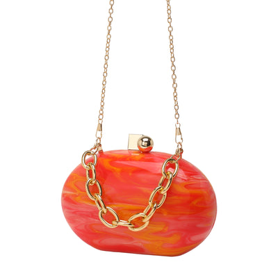 Bolso Bandolera de Cadena Acrílica Ovalada - Image 5