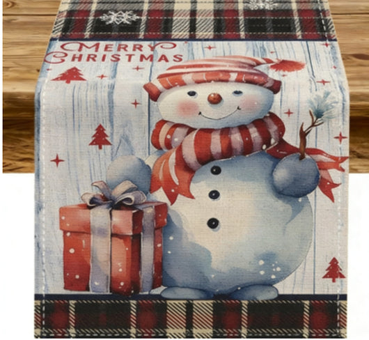 Mantel Navideño con Muñeco de Nieve - Decoración Festiva - Image 10