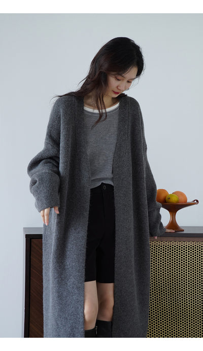 Cardigan Largo Tejido Suelto para Mujer - Abrigo Acogedor - Image 20