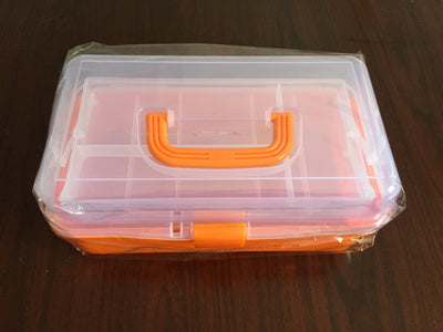 Caja de herramientas artística de 2 niveles con compartimentos - Image 15