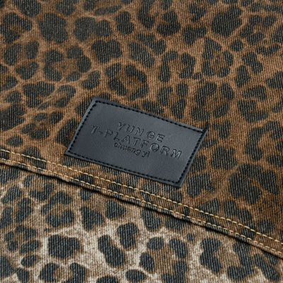 Abrigo Suelto Estampado Leopardo Vintage con Forro Grueso - Image 3