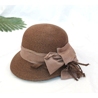 Sombrero de Paja con Ala Ondulada y Flores - Image 4