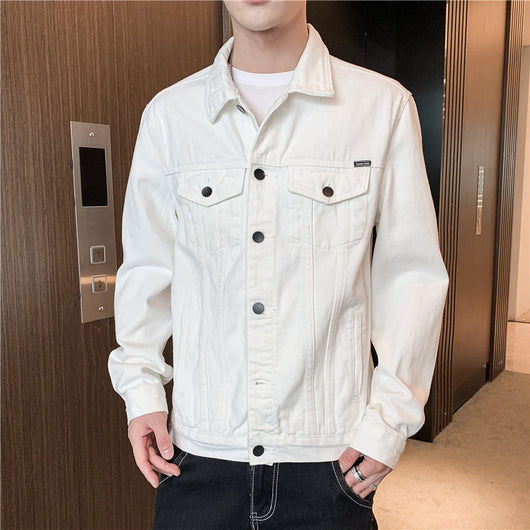 Chaqueta de Trabajo Denim Negro para Hombre - Estilo Versátil Primavera Otoño - Image 2