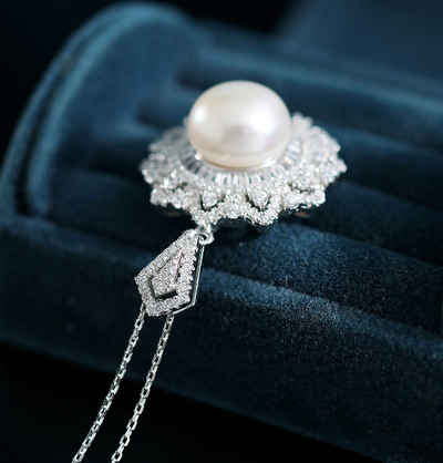 Collar Colgante de Perla de Agua Dulce Brillo Intenso en Plata S925 - Image 18