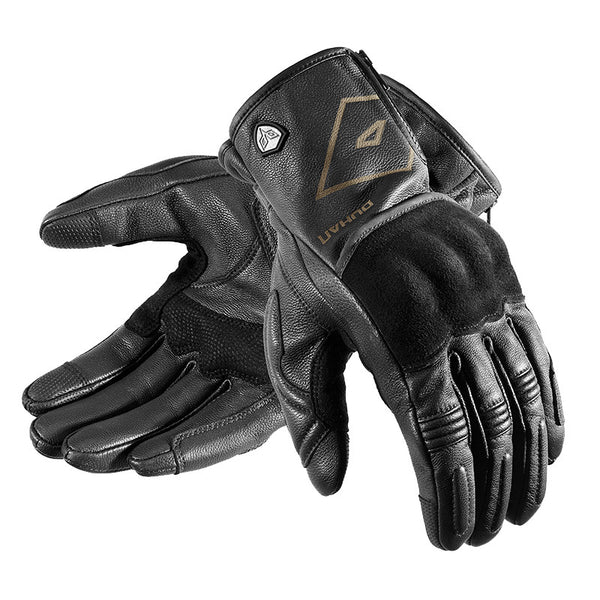 Guantes de Cuero para Motocicleta de Color Sólido