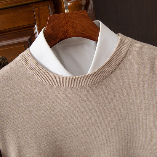 Suéter Holgado de Cuello Redondo para Hombre - Manga Larga Casual y Profesional - Image 3