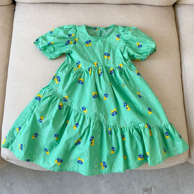Vestido Infantil de Algodón con Estampado de Cerezas - Image 8