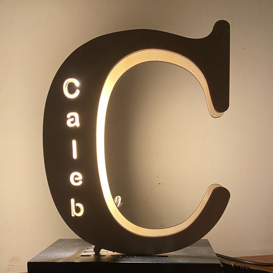 Lámpara Personalizada con Letras Iluminadas