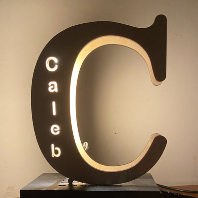 Lámpara Personalizada con Letras Iluminadas