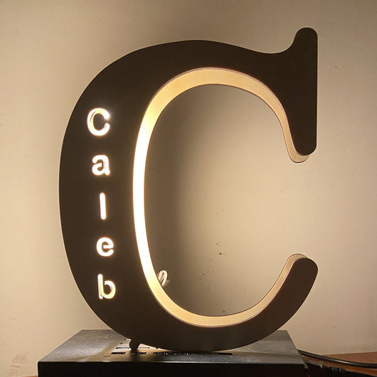 Lámpara Personalizada con Letras Iluminadas