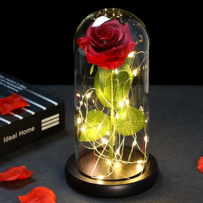 Rosa Eterna con Luz LED en Cúpula de Cristal - Regalo Perfecto para Damas de Honor - Image 16