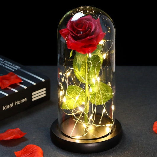 Rosa Eterna con Luz LED en Cúpula de Cristal - Regalo Perfecto para Damas de Honor - Image 16