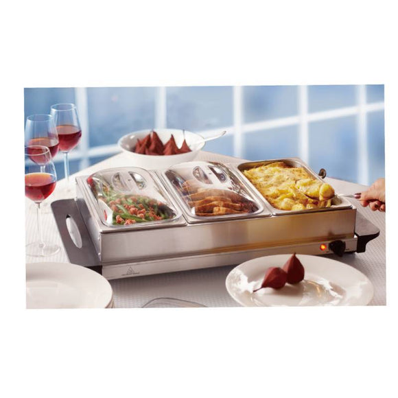 Bandeja Buffet Calentadora de Acero Inoxidable