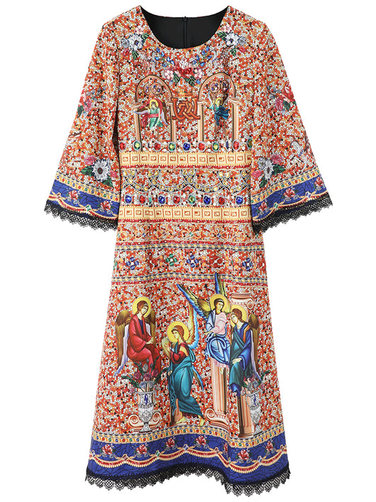 Vestido Largo Elegante Palace con Manga Larga para Mujer - Image 11