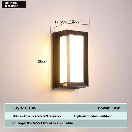 Lámpara LED de Pared Exterior Impermeable con Sensor de Movimiento - Image 6