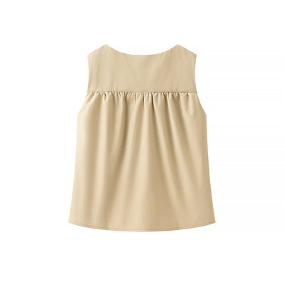 Chaleco Plisado para Mujer Cuello Redondo sin Mangas - Image 20