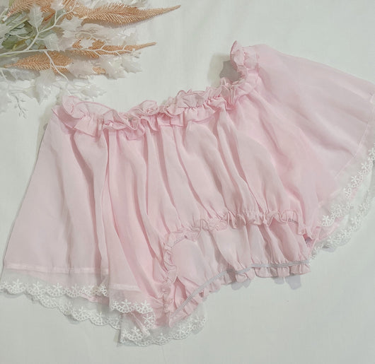 Blusa de Verano en Encaje y Gasa con Manga Corta - Image 3