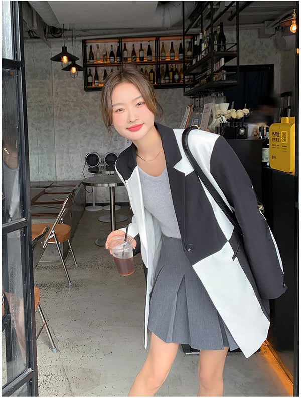 Blazer Suelto de Corte Perfecto para Mujer - Diseño Nicho Talla Pequeña