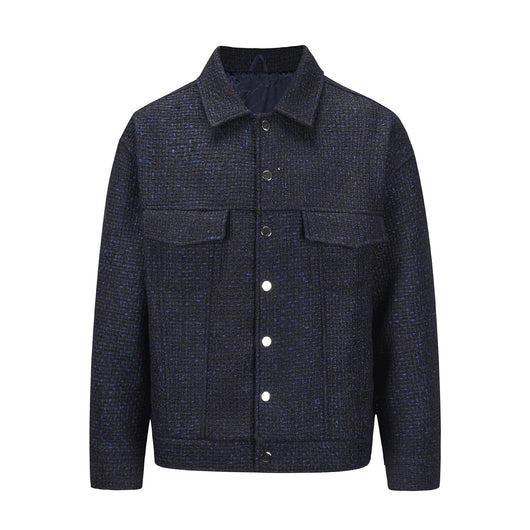 Chaqueta Suelta de Tweed Tejido para Pareja - Casual Hombre - Image 2