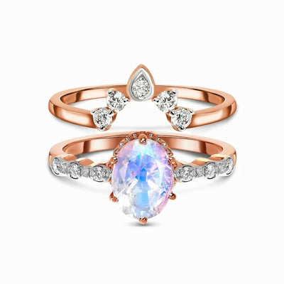 Anillo de Plata Esterlina 925 con Baño de Oro Rosado Diseño Gota de Agua - Image 6