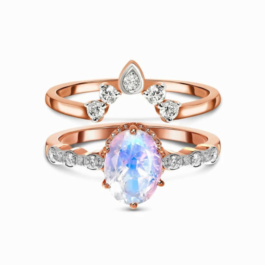 Anillo de Plata Esterlina 925 con Baño de Oro Rosado Diseño Gota de Agua - Image 6