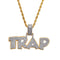 Dije Personalizado TRAP Letra Cobre con Circonita Hip-hop