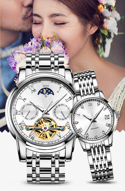 Pareja de Relojes Mecánicos Automáticos Sincronizados - Image 7